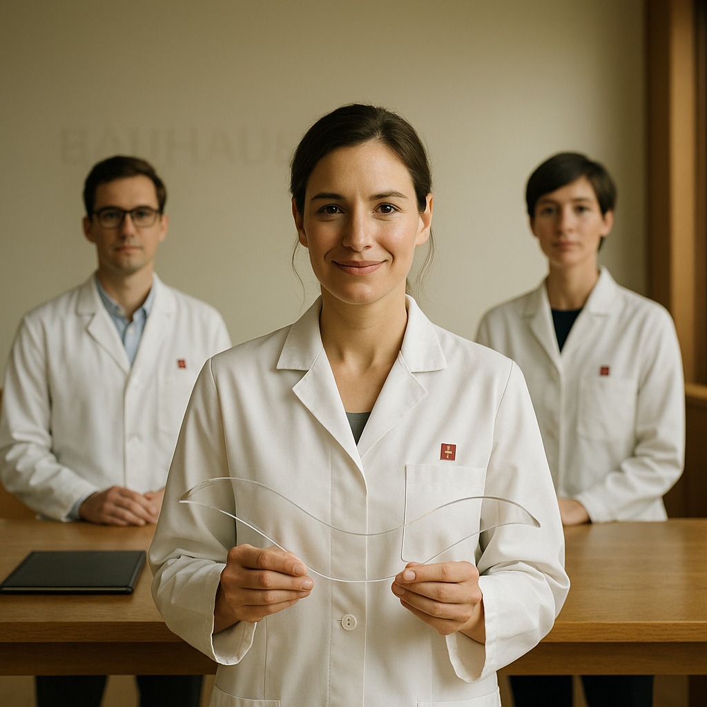 Swiss orthodontic practice team at consultation table
